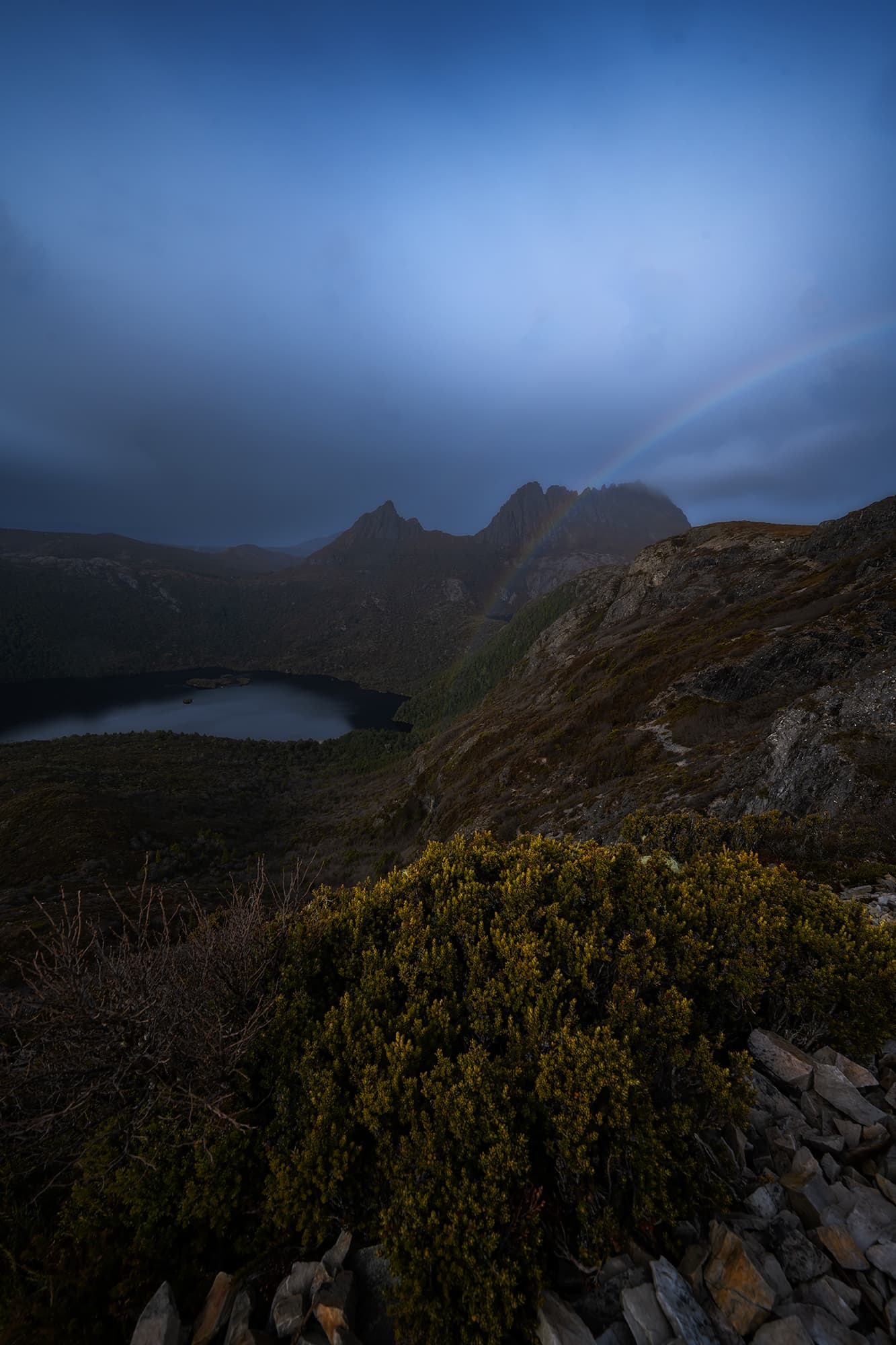 Mist drifting through the highland landscape at Cradle Mountain, Tasmania