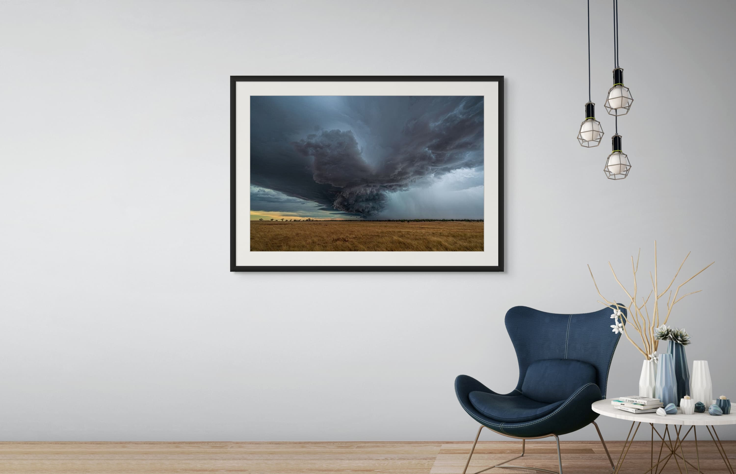 A brooding storm cell building over the landscape — light room preview